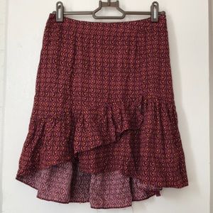 Free People ruffle mini skirt, size 0